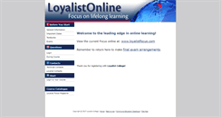 Desktop Screenshot of loyalistonline.com