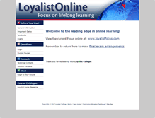 Tablet Screenshot of loyalistonline.com